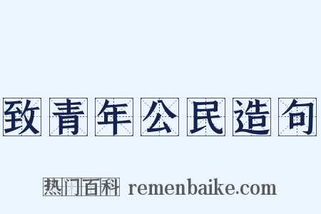 致青年公民造句是什么意思的图片